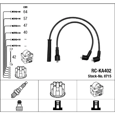 Immagine di NGK 0715 Kit Cavi Accensione 5