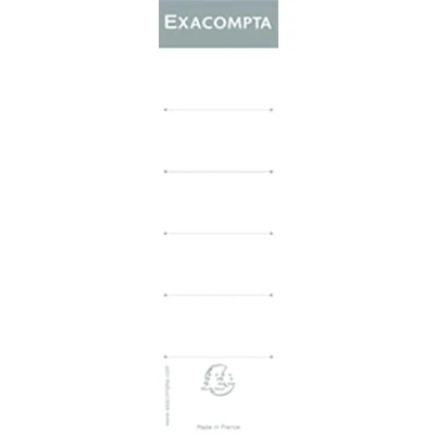 Immagine di Exacompta Cod. 5378E Confezione da 10 etichette adesive per registratori a leva dorso 70mm Bianco
