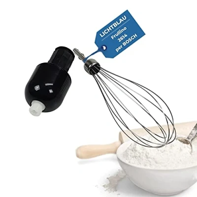 Immagine di Lichtblau Frusta 2614 con perno trascinatore 657378 per frullatore a immersione 12019198 Bosch I di ricambio adatta anche MSM6 MSM7 MQ6 Accessori macchina da cucina