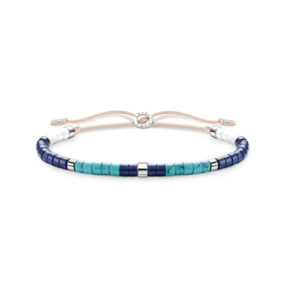 Immagine di THOMAS SABO Bracciale con pietre blu in Argento sterling 925 A2065 775 7, Eine Grösse, Nylon, Nessuna pietra preziosa