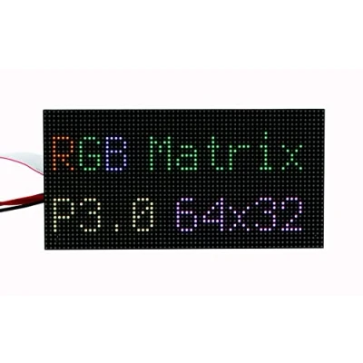 Immagine di SEENGREAT Pannello a matrice LED RGB Full Color 64 x 32 pixel per Raspberry Pi, 3 mm Pitch, Onboard 2048