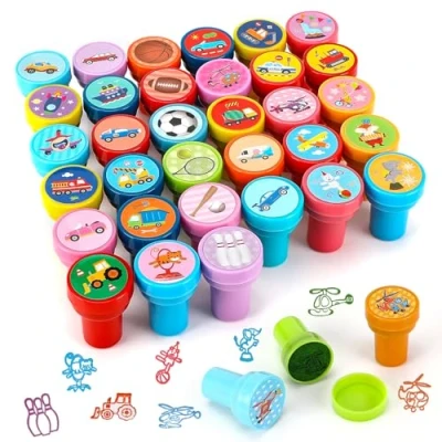 Immagine di Sprifityy 36 timbri per bambini, set di autoinchiostranti feste, regalo compleanno, Classroom Prizes (B)