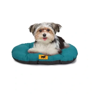 Immagine di Ferplast Cuccia Cane Relax, Cuscino per cani di taglia piccola, Gatto, Tappetino cucce e auto Lavabile in Cotone con Soffice Imbottitura, 43 x 30 cm. Turchese