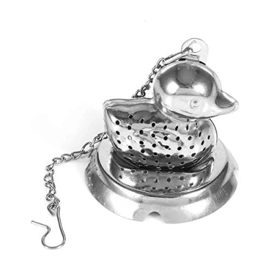 Immagine di infusore per t¨¨ a forma di animale in acciaio inox 8/20, foglie, spezie, colino sfera, con gancio lungo preparare foglie t¨¨,Infusore il