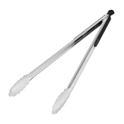Immagine di Amig Pinze per Barbecue Fireplus Accessorio da Cucina Griglia Acciaio Inossidabile Con Manico in Gomma Antiscivolo Resistente al Calore 34,5 cm