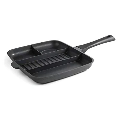 Immagine di LACOR Gril 4 1 A.Fun.32X26 Padella Titanium Pro con antiaderente, scomparti singoli in 1, alluminio, 32 x 26 cm, liter, Multicolour