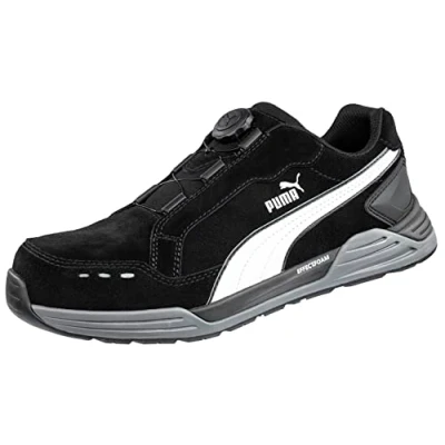 Immagine di PUMA Safety AIRTWIST Low Scarpe da lavoro di sicurezza S3 ESD HRO SRC tappo in fibra vetro anti perforazione antiscivolo resistente al calore senza metallo uomo, Nero disco, 40 EU