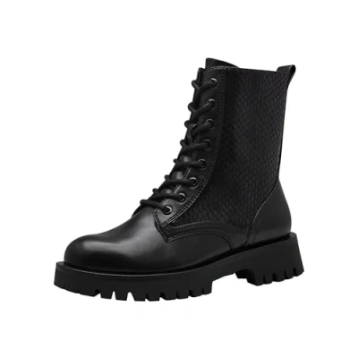 Immagine di Tamaris Stivaletti con plateau, Donna, Taglia: 38, Black struct Tessuto / sintetico