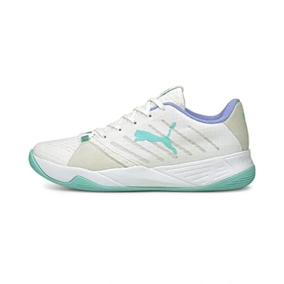 Immagine di PUMA Accelerate PRO W+, Scarpe da Ginnastica per Ambienti Interni Unisex Adulto, White/Neon Citrus/Nimbus Cloud/Porcelain, 40.5 EU