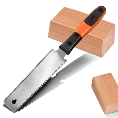 Immagine di SURFOU Sega Giapponese per Legno, Ryoba Mano, Seghetto Falegname, Seghe Falegnameria Attrezzi Doppia Lama Tagli Taglio Tagliare Tools Fine Smontabile Manico Legnoo