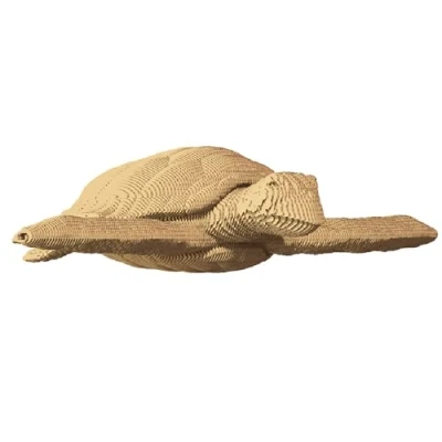 Immagine di Set di Puzzle 3D Cartonic tartaruga in cartone Il si trasforma una figura rilievo tutte le età Turtle 240 pezzi Cardboard Jigsaw