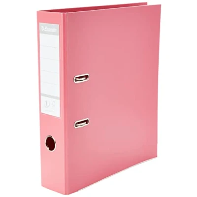 Immagine di Esselte Raccoglitore a Leva Formato A4, Rosa, in Plastica con Dorso da 7,5 cm, 1 Pezzo