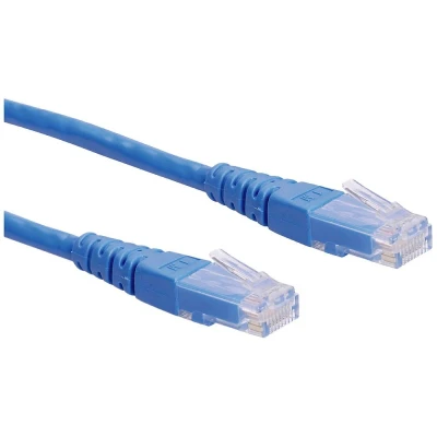 Immagine di Roline 21.15.1554 RJ45 cavo di rete, patch CAT 6 U/UTP 3.00 m Blu non schermato 1 pz.