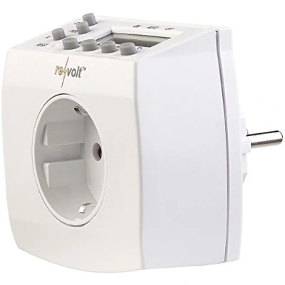 Immagine di revolt Timer Presa Interruttore orario: digitale compatto con display LCD, al minuto (Digitale presa, Elettronico orario, Digitale)