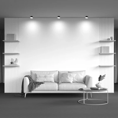 Immagine di Lampada da Parete Soffitto &amp; Ios 176 Nero Alluminio IP 20 AC 220 240 9 W per cucina, sala, studio, camera letto