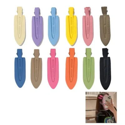 Immagine di 12 pezzi Makaron colore senza cuciture fermaglio per capelli make styling parrucchiere accessori pin ricciolo clip
