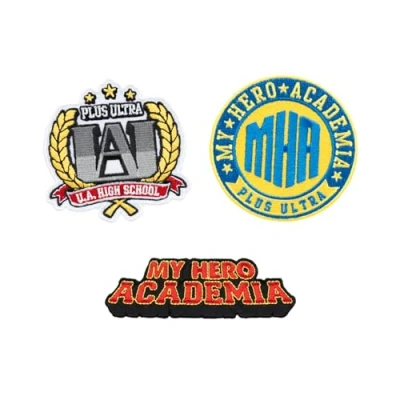 Immagine di Grupo Erik: Toppe My Hero Academia Set Termoadesive Academia, 3 adesive per Tessuti, Patch Personalizzate Anime Gadget