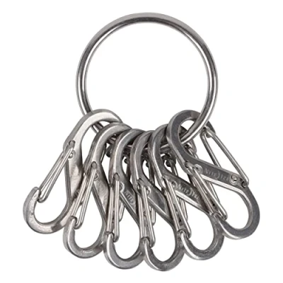 Immagine di NITE Ize Anello portachiavi con moschettone NI KRGS 11 R3 KeyRing 6 S Biner Argento 1 pz.