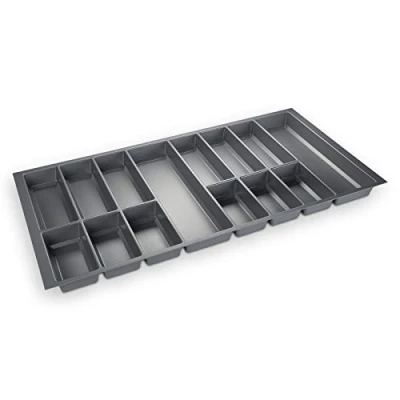 Immagine di ORGA BOX® IVUNIVERSALE Portaposate da cassetto tagliabile Argento Grigio 100 (473,5 x 926 mm)