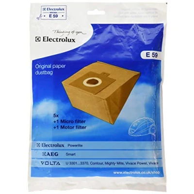 Immagine di Electrolux, E 59, Sacchetti per aspirapolvere PowerLite Z3318 3319 AEG Smart 485, ricambi originali
