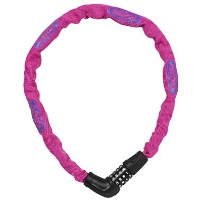 Immagine di ABUS lucchetto a catena Steel O Chain 5805C combinazione in d&#039;acciaio spessa 5 mm livello di sicurezza 4 75 cm Rosa