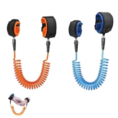 Immagine di Locisne Cinghia Anti perso del bambino di 2 pacchi, bambini Safty a mano passeggio Cintura polso Link Bungee al guinzaglio Imbracatura sicurezza per bambini, Helper in viaggio