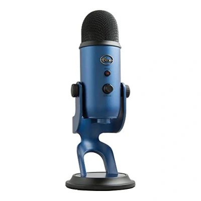 Immagine di Blue Yeti Microfono USB per Registrazione, Streaming, Gaming, Podcasting su PC e Mac, Mic a Condensatore Laptop o Computer, Effetti VO!CE, Stand Regolabile, Plug and Play Blu