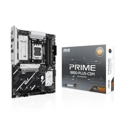 Immagine di ASUS PRIME B850 PLUS CSM, Scheda Madre AMD ATX, 8+2+1 Fasi di Alimentazione, Slot DDR5, PCIe 5.0, 3 M.2, Wi Fi 6E, Ethernet Realtek 2.5Gb, DisplayPort, HDMI, USB A e C da 10Gbps, Aura Sync