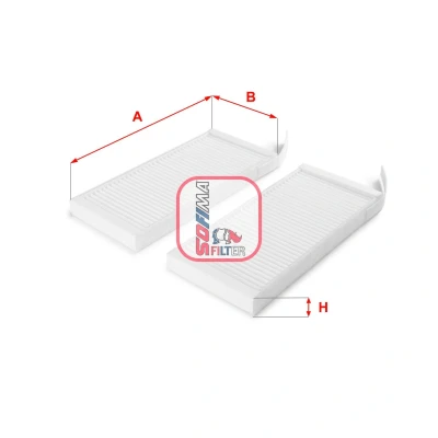 Immagine di SOFIMA S 3164 C Filtro abitacolo particellare 240mm 108mm 20mm RENAULT: MASTER 3, Kangoo II / Grand Kangoo, Express