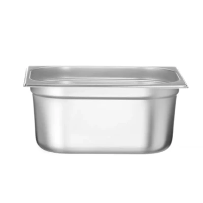 Immagine di HENDI Contenitore Gastronorm, GN 1/2, resistenza termica 40 C a 300 C, compatibile con i forni convezione, frigoriferi, bagno María, chafing dishes, 6.5L, 325x265x(H)100mm, acciaio inox