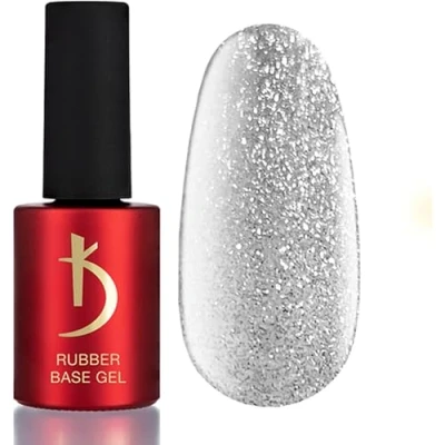 Immagine di Kodi Professional Smalto Semipermanente Argento Glitterato Riflettente 15ml Smalti Semipermanenti per Unghie Gel Rubber Base Silver Glitter Reflective Coat