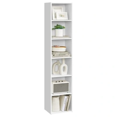 Immagine di VASAGLE Libreria, Scaffale Libreria a 6 Ripiani, Portaoggetti Aperto, 24 x 30,2 160,7 cm, per Soggiorno Studio Sala da Pranzo, Bianco Nuvola LBC411W01