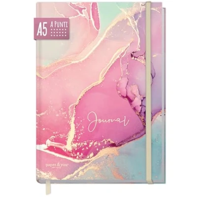 Immagine di Häfft Trendstuff Taccuino a pois in formato A5, con elastico, 156 pagine, sostenibile e ecologico, colore: rosa