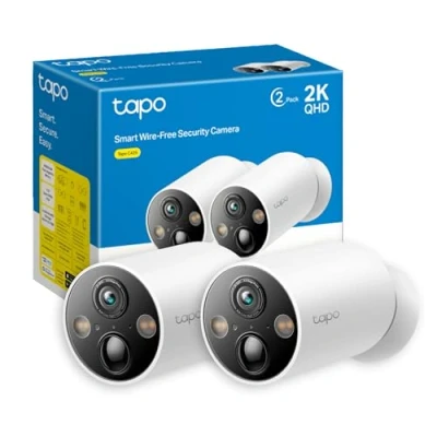 Immagine di Tapo C425 Telecamera WiFi Esterno Senza Fili 2K 4MP con Base Magnetica, Batteria 300Dì, Allarme su Rilevamento Movimento, IP66, Audio Bidirezionale, Visione Notturna a Colori, Nessun Hub Richiesto 2pz