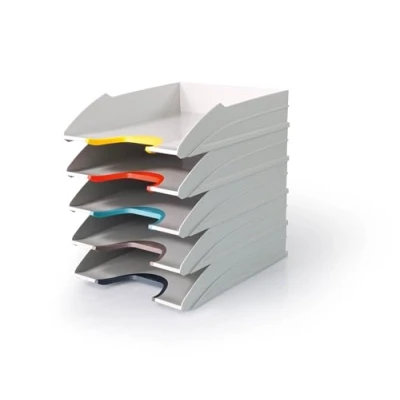 Immagine di Durable 770427 VARICOLOR® MIX TRAY SET Vassoio porta documenti DIN A4, C4 Grigio 5 pz.