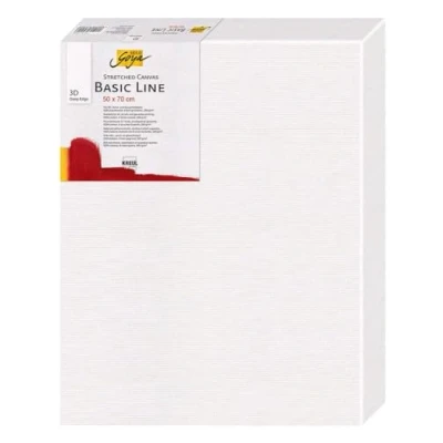 Immagine di Kreul 645070 Tela Stirata Solo Goya 3D Linea Basic, Telaio 50 x 70 cm, profondità Extra Circa 3,8 100 4 Volte primerizzato, per Colori a Olio, acrilici e Gouache, Cotone, White
