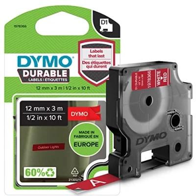 Immagine di DYMO NASTRO D1 DURABLE 12MMX3M B/R