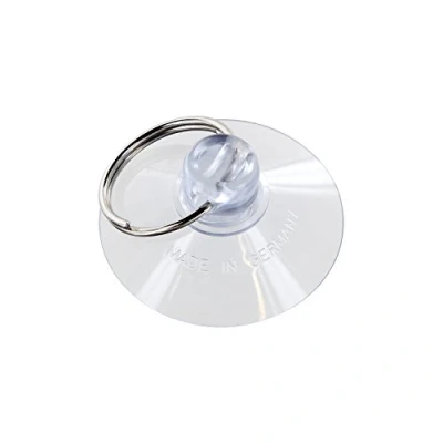 Immagine di 20 ventose, per succhiasi, con gancio, filettatura, anello portachiavi, dado auto, campeggio, zigrinato, 30, 40 mm, 40, 50 trasparente, extra forte, made in Germany