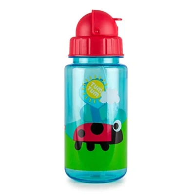 Immagine di TUM Borraccia Bambini Flip Top, con Cannuccia in Tritan, 400ml, Senza BPA (Bugs)
