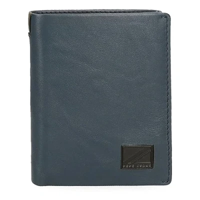 Immagine di Pepe Jeans Marshal portafoglio verticale con Blu 8,5x10,5x1 cm Pelle, blu, Taglia unica,