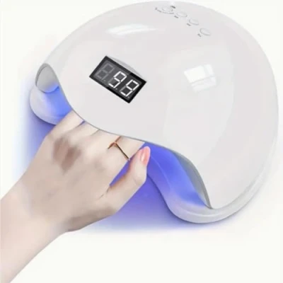 Immagine di Bakaji Lampada Led UV Unghie Professionale 48W Fornetto Ricostruzione Smalto Gel Semipermanente con Timer, Pedicure e Manicure Nail Art