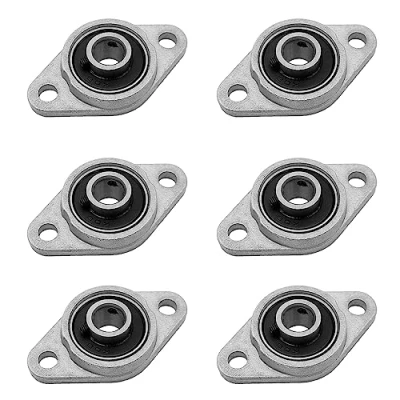 Immagine di GOIYZTTR 6 Pcs Autoallineanti Flangia Cuscinetto KFL08 Foro Interno Lega di Zinco a Blocchetto Cuscino per Macchine Sistemi Trasporto