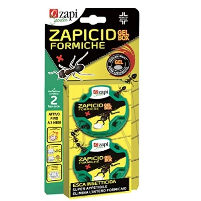 Immagine di Zapi Garden Zapicid Gel Box Formiche Insetticida Formiche, Esca in Pronto Uso, Insetticida, Esterno ed Interno, 2pzx2g