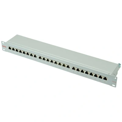 Immagine di Roline 24 Porte Patchpanel di rete 483 mm (19) CAT 6 1 U Grigio