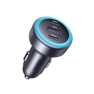Immagine di UGREEN Caricatore Auto USB C 30W con 3 Porte, Presa Accendisigari Type Ricarica Rapida PD QC 3.0, Compatibile iPhone 16/15/14/13/12, Samsung Galaxy S24/23, Pixel 9 8 7