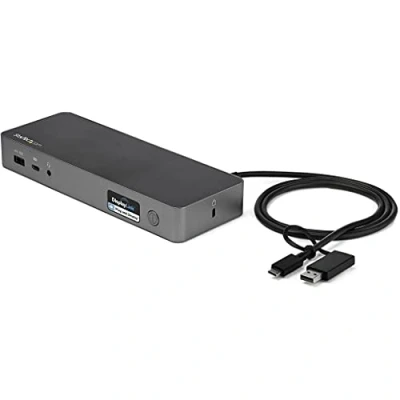 Immagine di StarTech.com Docking station USB C A, universale per Doppio HDMI/DP 4K, 60W PD, Mac/Windows/Chrome, NIC