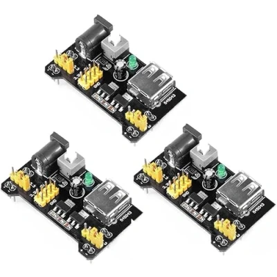 Immagine di Aihasd 3PCS Breadboard Power Supply Adapter Module 3.3V5VPlug Board for Arduino