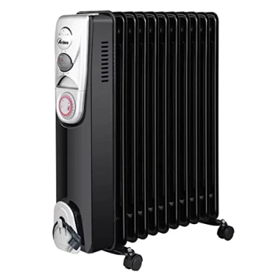 Immagine di ARDES AR4R11BTE OILO 11T Radiatore a Olio Elettrico 11 Elementi Riscaldanti Termosifone Smart con Timer, 3 Potenze e Ventilazione Ruote Avvolgicavo