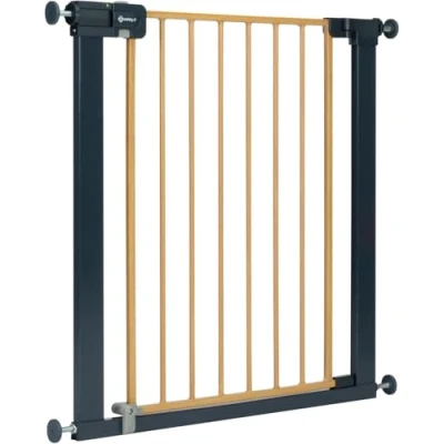 Immagine di Safety 1st Easy Close Metal Cancelletto di Sicurezza in metallo, scale, porte, vani con Apertura 73 80 cm (max 108 cm), per Bambini, a Una Mano, Senza Viti o Fori, Effetto Legno