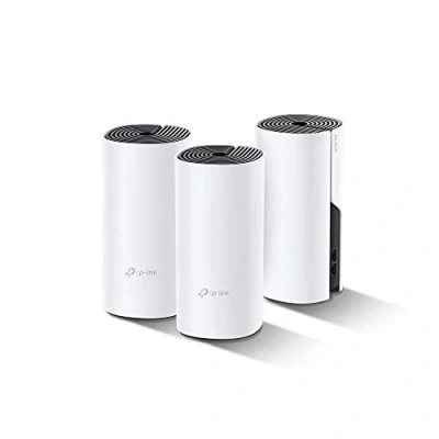 Immagine di TP Link Deco P9 Hybrid WiFi Mesh con Powerline, AC1200 + Powerline AV1000, Adatto per Edifici Storici Muri Spessi, Pacchetto da 3 Unità Fino a 560 ㎡, Compatibile Alexa